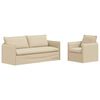 vidaXL Sofa 2 pcs Kremowy 196 x 82 x 85 cm tkanina