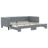 vidaXL Sofa rozsuwana, jasnoszara, 90x200 cm, tkanina