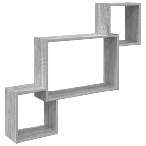 vidaXL P&oacute;łka ścienna Do montażu na ścianie Szary 91,5 x 15 x 76 cm