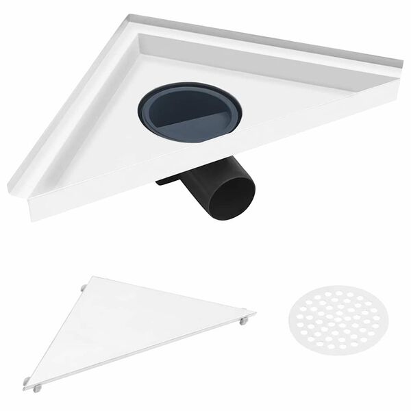 vidaXL Odpływ z pokrywą 2-w-1, 25x25 cm, stal nierdzewna