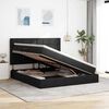 vidaXL Ł&oacute;żko z miejscem na przechowywanie i LED Czarny 160 x 200 cm