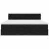 vidaXL Rama ł&oacute;żka otomana z materacami, czarna, 200x200 cm, aksamit