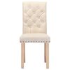 vidaXL Krzesła stołowe, 2 szt., kremowe, obite tkaniną