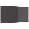 vidaXL Panel kuchenny 2 pcs Ciemnoszary 70 x 40 cm szkło hartowane