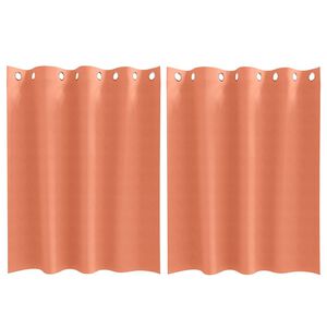 vidaXL Firany blackout z k&oacute;łkami 2 szt. terakota 140 x 140 cm