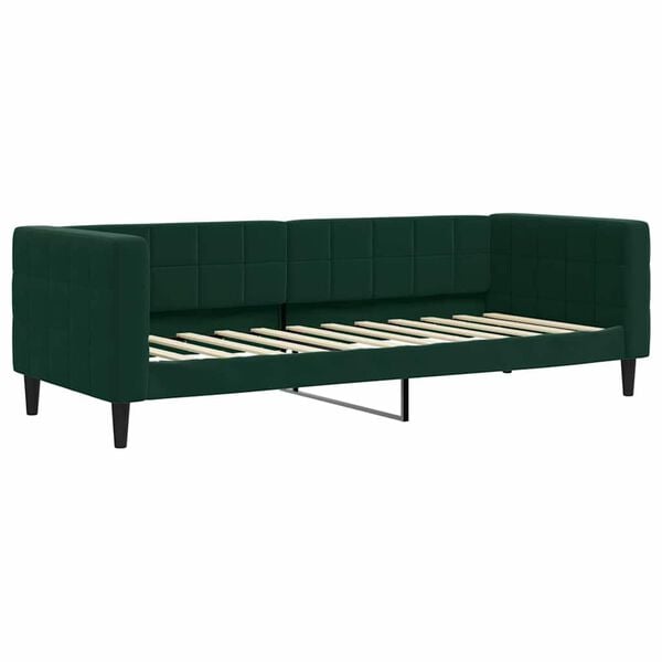 vidaXL Sofa z funkcją spania, ciemnozielona, 80x200 cm, aksamitna