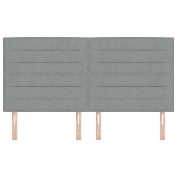 vidaXL Zagł&oacute;wek Z zagł&oacute;wkiem Jasnoszary 180 cm Sk&oacute;ra ekologiczna