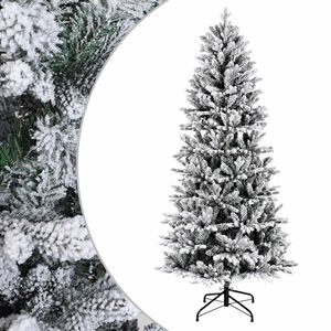 vidaXL Sztuczna choinka z zawiasami 120 cm PVC i PE Zielony i Biały