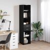 vidaXL Highboard Czarny Dąb 40 x 42,5 x 185 cm Materiał drewnopochodny