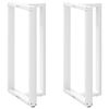 vidaXL Nogi do stołu barowego w kształcie litery T 2 szt. Białe 60x35x(110-111) cm Stal