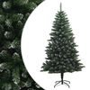 vidaXL Sztuczna choinka z zawiasami 150 cm PVC i Metal Mrożone