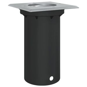 vidaXL Lampy najazdowe, kwadratowe, czarne, 10,5x10,5 cm, aluminium
