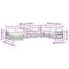 vidaXL Zestawy sof 8 pcs Naturalny i Antracytowy Lite Drewno Akacji