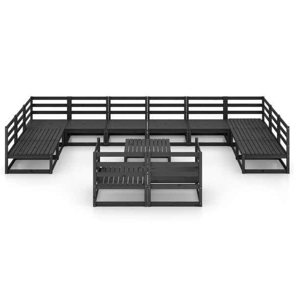 vidaXL 13-cz. zestaw mebli wypoczynkowych do ogrodu, drewno sosnowe