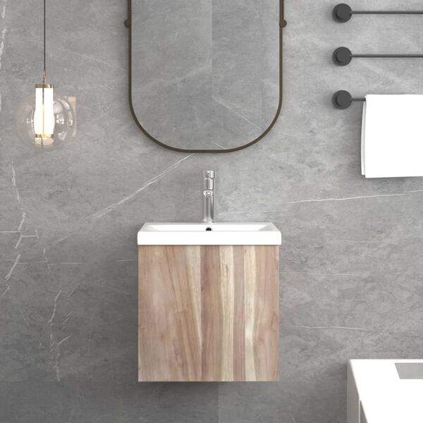 vidaXL Łazienkowa szafka ścienna, 41x38x40 cm, lite drewno tekowe