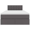 vidaXL Ł&oacute;żko z miejscem na przechowywanie i LED Szary 120 x 200 cm
