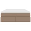 vidaXL Ł&oacute;żko z miejscem na przechowywanie i materacem Cappuccino