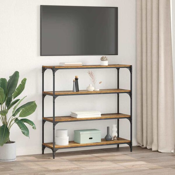 vidaXL Szafka na książki Stare drewno 100 x 33 x 100 cm