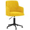 vidaXL Obrotowe krzesło biurowe, musztardowe, tapicerowane aksamitem