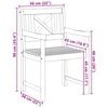 vidaXL Krzesło Ogrodowe 2 pcs 56 x 56 x 90 cm Lite Drewno Akacji