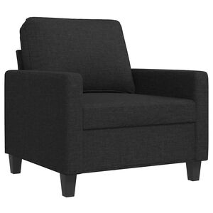 vidaXL Fotel, czarny, 60 cm, obity tkaniną