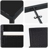 vidaXL Zestaw do jadalni w ogrodzie z poduszką 5 pcs Czarny polirattan