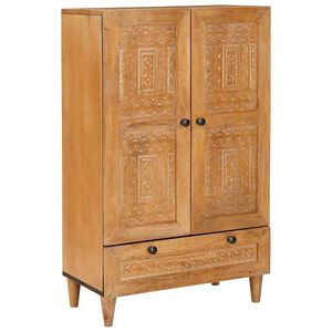 vidaXL Highboard Jasnobrązowy 60 x 33 x 100 cm lite drewno mango