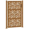 vidaXL Brama ogrodowa 100x150 cm Stal nierdzewna Wz&oacute;r liścia