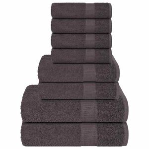 vidaXL 8-cz. zestaw ręcznik&oacute;w, FROGN, antracyt, 360 g/m&sup2;