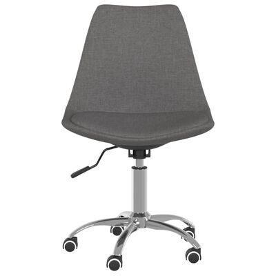 vidaXL Obrotowe krzesło stołowe, ciemnoszare, obite tkaniną