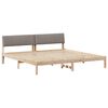 vidaXL Rama ł&oacute;żka Brązowy i taupe 200 x 200 cm Lite drewno sosnowe