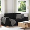 vidaXL Sofa dwuosobowa, czarna, 180x77x82 cm, tkanina