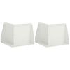 vidaXL Mur oporowy 2 szt. 50 x 50 x 30 cm Stal Biały