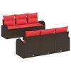 vidaXL Zestaw Sof na Ogr&oacute;d Brązowy 55 x 55 x 37 cm polirattan