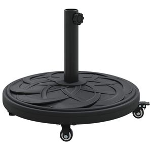 vidaXL Podstawa do parasola 15.35 kg Czarny Żelazo Okrągły