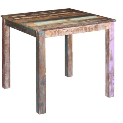 vidaXL Stół do jadalni, lite drewno z recyklingu, 80x82x76 cm