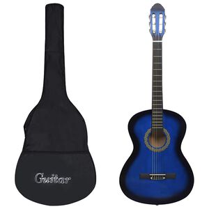 vidaXL Gitara klasyczna dla początkujących, 4/4, 39", z pokrowcem