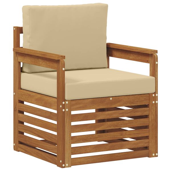 vidaXL Zestaw sof na zewnątrz Lite drewno akacjowe i poliester