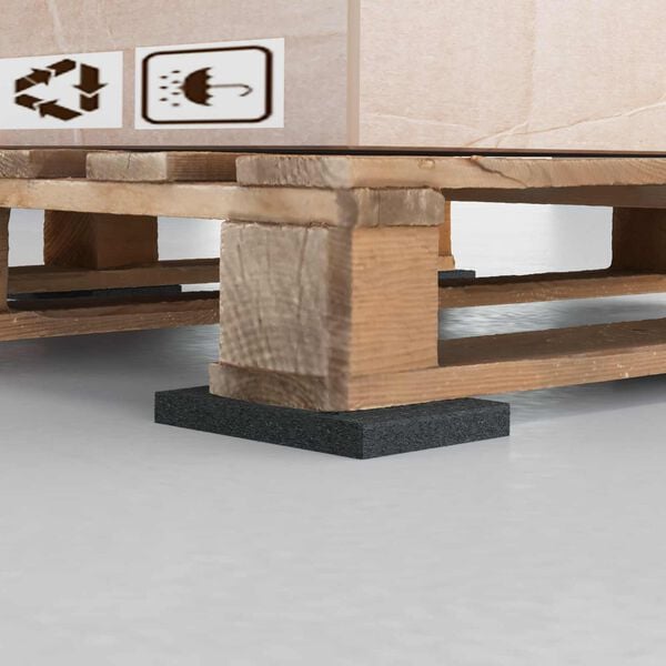 vidaXL Podkładka Gumowa Czarny Guma