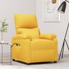 vidaXL Podnoszony fotel masujący, ż&oacute;łty, obity tkaniną