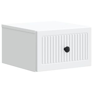 vidaXL Wisząca Szafka Nocna z szufladą Biały 33 x 34,5 x 20 cm