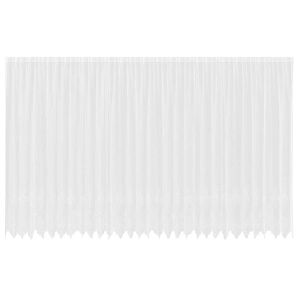 vidaXL Firanka Koronkowa z zasłonami Biały 300 x 750 cm Poliester