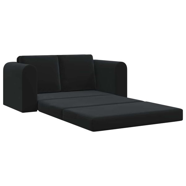 vidaXL Sofa Bed 60cm Czarny Aksamit