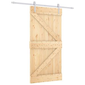 vidaXL Drzwi przesuwne 100 x 210 cm Lite drewno sosnowe