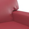 vidaXL 2-osobowa sofa, winna czerwień, 140 cm, sztuczna sk&oacute;ra