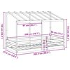 vidaXL Rama ł&oacute;żka dziecięcego z daszkiem, biała, 80x200 cm, sosnowa
