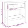 vidaXL Stolik konsolowy, biały, 75x35x75 cm, lite drewno sosnowe