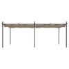 vidaXL Pergola ze zwijanym dachem, taupe, 589x292x230 cm