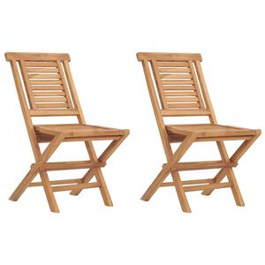 vidaXL Krzesła składane 2 szt. 47x63x90 cm Drewno lite Tekowe
