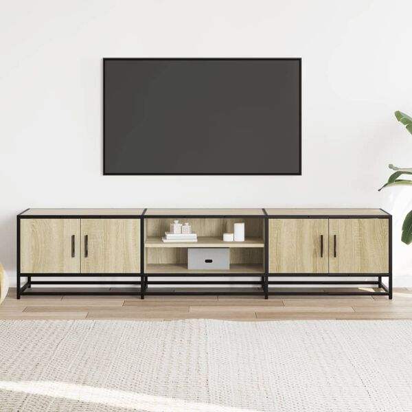 vidaXL Szafka pod TV, dąb sonoma, 180x35x41cm, materiał drewnopochodny